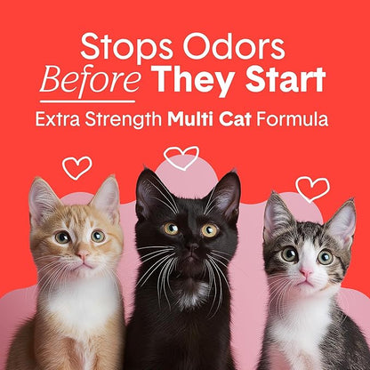 Boxie® Extra Strength 35 Day Odour Control Clumping Clay Cat & Kitty Litter 28lb, 99.9% Dust-Free, Probiotic Formula, Long-Lasting, Veterinarian Approved, Easy Scooping for Multi-Cat Homes