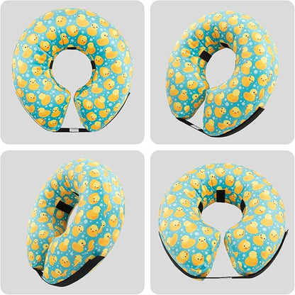 CuteBone Inflatable Soft Dog Cone with Removable Fleece Covers for Small/Medium/Large Dogs and Cats After Surgery GWB04S