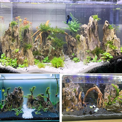 Unocho Aquarium Stone Rocks Dragon Stone Rock 10LB Aquarium décor Rocks Aquascaping Stone Fish Rocks for Aquariums Landscaping Model Tank Decoration-2-6 inches
