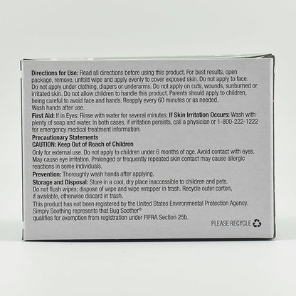 Bug Soother Wipes (15-ct) - Natural Mosquito Repellent & Deterrent - 100% DEET-Free Safe Single-Use Bug Wipes for Adults, Kids, & Pets - Made in USA