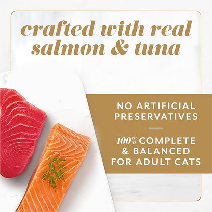 Fancy Feast Gems Pate Cat Food Mousse Salmon or Tuna and a Halo of Savory Gravy Wet Cat Food Variety Pack - (1) 8 ct. Boxes - 8 ct. Box