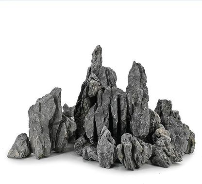 Unocho Aquarium Rocks Natural Seiryu Rock 20LB aquascape Stone for Fish Tank Aquariums Landscaping Model Tank Decoration Aquarium Miniature and Fairy Garden- 3 to 10 inches