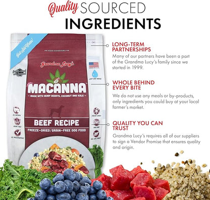 Grandma Lucy's Macanna Beef Dog Food - 8lb