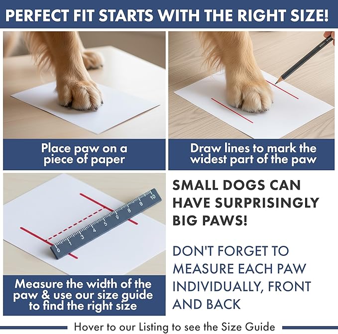 Spark Paws Dog Shoes, Waterproof Dog Boots for Medium to Large Dogs, Non Slip, Breathable Dog Booties and Paw Protectors - 4PCS Doggie Hiking Boots with Reflective Straps - Red, Size 1