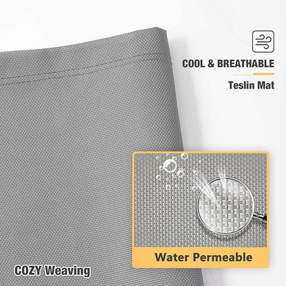 Veehoo Chew Proof Elevated Dog Bed - Cooling Raised Pet Cot - Silver Aluminum Frame and Durable Textilene Mesh Fabric, Unique Designed No-Slip Feet for Indoor or Outdoor Use, Grey, X-Large, CWC2003