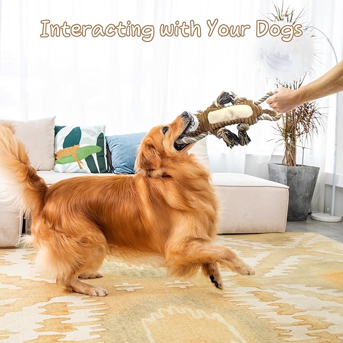 Lion Squeaky Dog Toy – Plush Tug & Chew Stuffed Toy for Small, Medium & Large Dogs