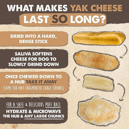 Mighty Paw Yak Cheese Chews for Dogs, All Natural Long Lasting Pet Treats. Odorless & Great for Oral Health. Limited Ingredient Chews for Puppies & Power Chewers (Medium, 12 Pack)1 Count (Pack of 1)