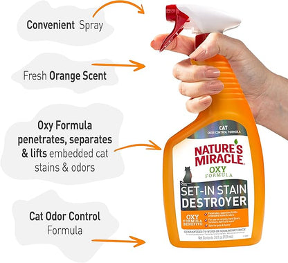Nature's Miracle Just for Cats Oxy Stain and Odor Remover, 24 fl oz