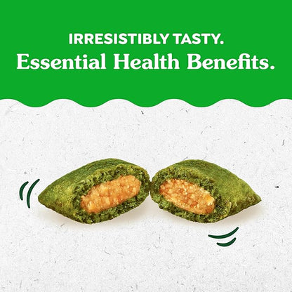 Greenies Feline Smartbites Skin & Fur Health Crunchy and Soft Cat Treats, Chicken Flavor, 16 oz. Tub