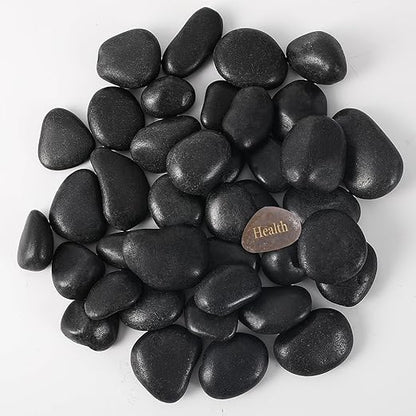 SIDONG 10 lbs Black River Rocks, 1.2-2 Inches Polished Pebbles for Indoor Plants, Aquarium Rocks Used in Fish Tank, Decorative Stones for Plants, Vases, Home Décor, Crafting, Garden Landscaping