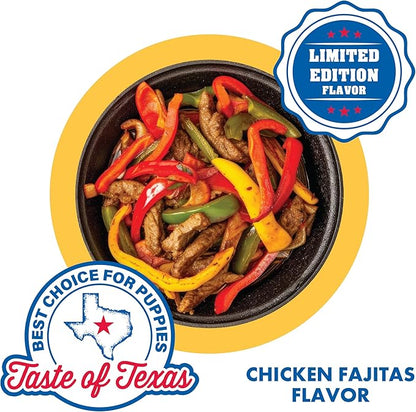 N-Bone Puppy Teething Rings Taste of Texas Chicken Fajitas Flavor 3 Count