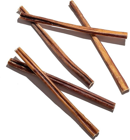 Jack&Pup 12 Inch Bully Sticks for Large Dogs | Thick Odor Free Bully Sticks (3 Pack) Long Lasting Bully Sticks for Dogs
