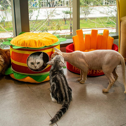 Hamburger French Fries Pet Bed