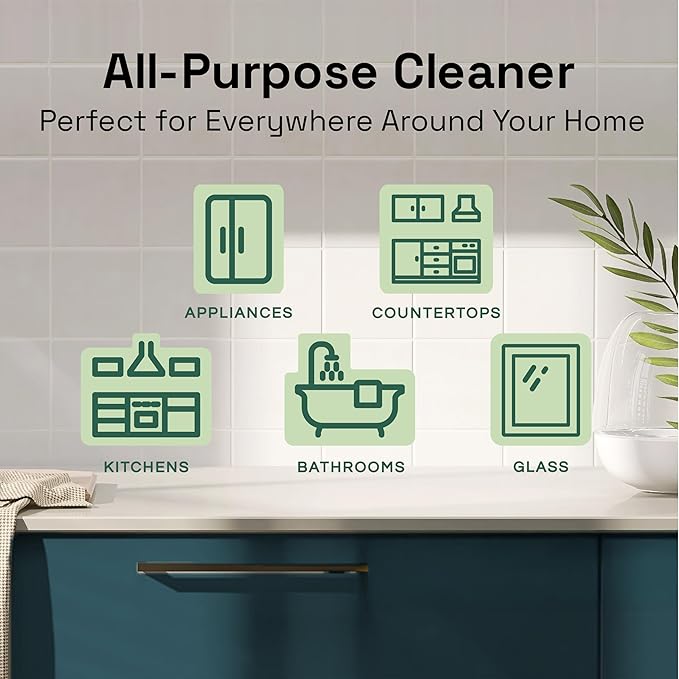 Clean Republic All-Purpose Cleaner, Daily Use Cleaning Spray for Kitchens, Bathrooms, and More, 32 Fluid Ounce Bottle, 4-Pack