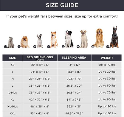 Bedsure Orthopedic Dog Bed Medium Size Dogs - Washable Medium Dog Cat Bed Waterproof, Comfort Pet Couch Sofa with Washable Removable Cover, Pets Bed with Nonskid Bottom, Hazel, 28"