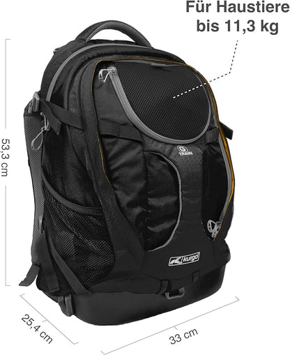Kurgo G-Train Dog Carrier Backpack for Small Pets Up to 25 Lbs, TSA & Airline Approved, Navy Blue