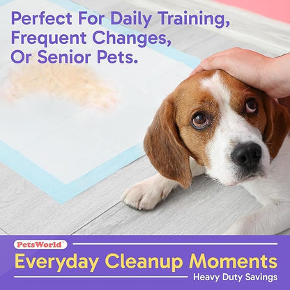 PETSWORLD Puppy Pads, 23x36 Inch, 2400 Count - Puppy Pee Pads for Dogs, Tear Resistant, Economy Value, Super-Absorbent Polymer Gel Core, Perfect for Puppies, Smaller Dogs