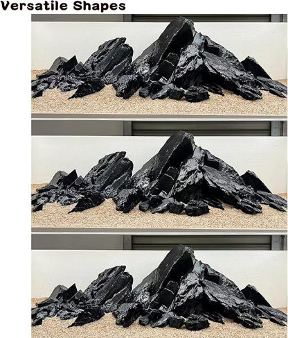 Unocho Aquarium Rock Stone Fish Tank Rocks 5LB Natural Rocks for Aquariums Landscaping Model Tank Decoration Aquarium Miniature and Fairy Garden-3-6inches 4PCS
