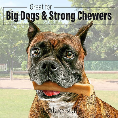 ValueBull Himalayan Yak Cheese Dog Chews, Large, 25 ct Bulk Pack - Long Lasting for Aggressive Chewers, All Natural, Healthy & Safe, Low Odor Nepal Yak Milk Chews