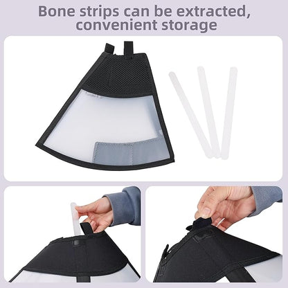 Soft Dog Cone Suitable for Postoperative Use in Dogs, Adjustable and Comfortable Elizabeth Collar, Used for Wound Care, Sterilization, Suitable for Medium to Large Dogs (L)