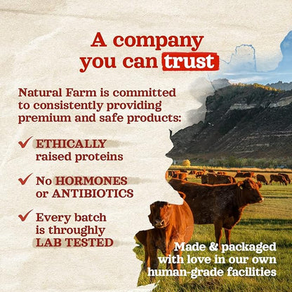 Natural Farm Jumbo Bully Sticks (6 Inch, 4 Pack), Odor Free, Extra-Thick Dog Chews - Fully Digestible 100% Beef Treats, Supports Dental Health, Keep Your Dog Busy with 50% Longer Lasting Chews
