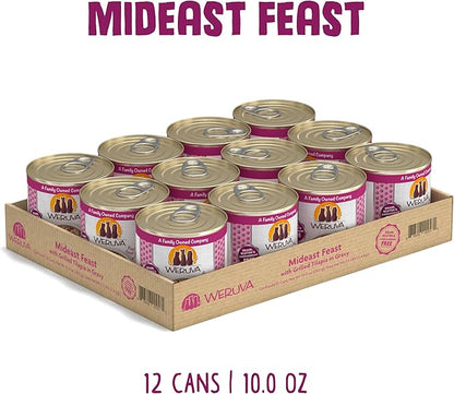 Weruva Classic Cat Food, Mideast Feast with Grilled Tilapia in Gravy, 10oz Can (Pack of 12)