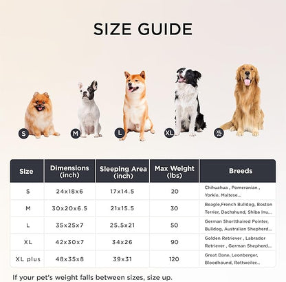 Bedsure Orthopedic Dog Beds Large Sized Dog, Waterproof Memory Foam Pet Bed with Sides, Non-Slip Bottom and Egg-Crate Foam Large Pet Couch Sofa with Washable Removable Corduroy Cover, Blue