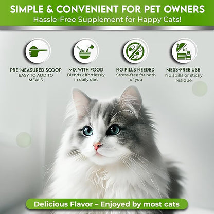 Trulysine L-Lysine for Cats Immune Support Oral Powder 4oz/100g - Cats & Kittens of All Age, Sneezing, Runny Nose Squinting, Watery Eyes - Fish & Poultry Flavor (U.S.A)(100 Grams ( 500mg / Scoop))