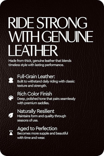 HORZE Genuine Leather English Riding Stirrup Leathers Pair | Adult Sizes