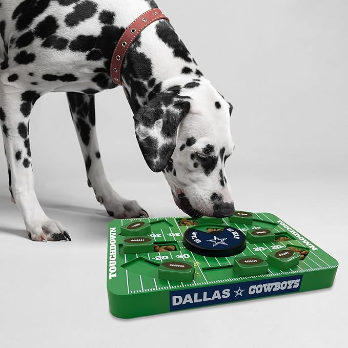 Pets First NFL Dallas Cowboys Large Puzzle Toy - Interactive Dog Treat & Slow Feeding Toy