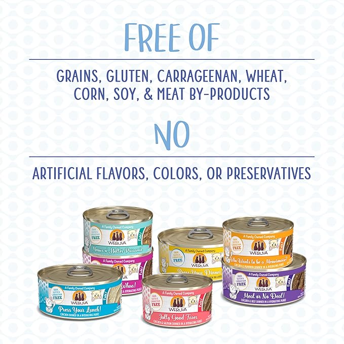 Weruva Classic Cat Paté, Press Your Dinner with Chicken, 5.5oz Can (Pack of 8)