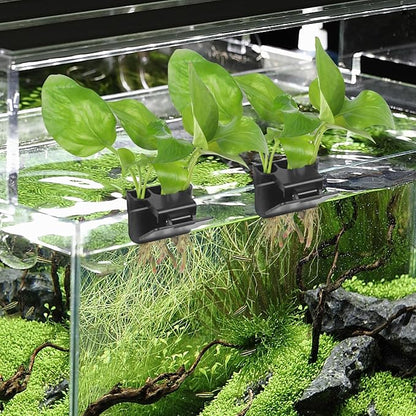 4Pcs 3 Holes Upgraded Aquatic Plant Cup Aquarium Plant Holder for Tank, Hanging Aquarium Plant Holder, Aquarium Aquatic Plant Cultivation, Aquarium Plant Decoration.