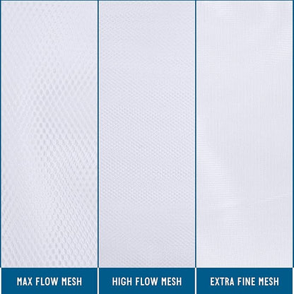 Media Bags for Aquarium - Extra Fine Mesh Bag - 10 PCS Fine Mesh Reusable Nylon Net Filter Bags with Plastic Zipper for Extra Fine Resins Filter, 7.9 x 5.5 Inch