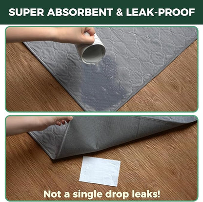 FXW Washable Pee Pads for Dogs, Puppy Pads with Super Absorbent, Specifically Designed for 24inch Cages, 23" × 17" Rectangle, Gray, 4 Packs