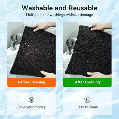 Aquarium Filter Sponge Pad, Filter Media Foam Sponges, Filter Accessories for Fish Tanks and Ponds (18.5"x18.5"x0.8", 35PPI, 2 Pack)