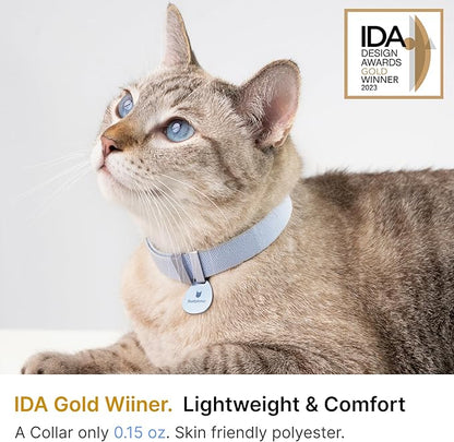 Safety Cat Collar Pro, Lightweight Elastic Release Non Breakaway Cat Collar Adjustable with Snap Fastener for Kitten All Small Large Cats, US IDA Gold Award (Olive, S 5.9-11.8")