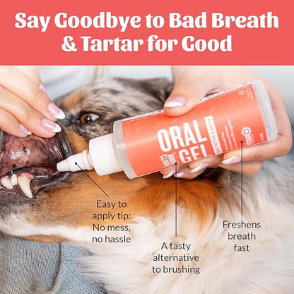 SKOUT'S HONOR Peanut Butter & Bacon Oral Gel - Fights Plaque and Tartar, Freshens Breath Fast, No Brushing Required, 4 oz, 2-Pack