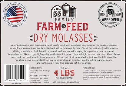 | Dried Molasses Food | Soil and Pet | Young and Adult | Granular | 4 Pounds