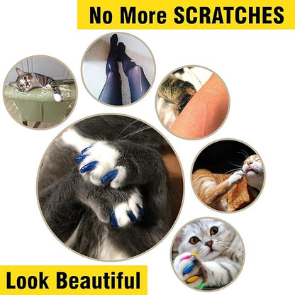 zetpo Cat Nail Caps | Cat Claw Covers | with Adhesives and Applicators (S, 12x Colors/Leo | 120 pcs)