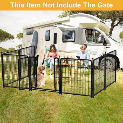 Garden Fence 36 Inch 14 Panels Without Gate, Inside and Outside, Total 31 Ft(l) Garden Fence for Yard and Dog, Black Dog Pen, Heavy Duty Pet Puppy Exercise Pen for Rv Camping