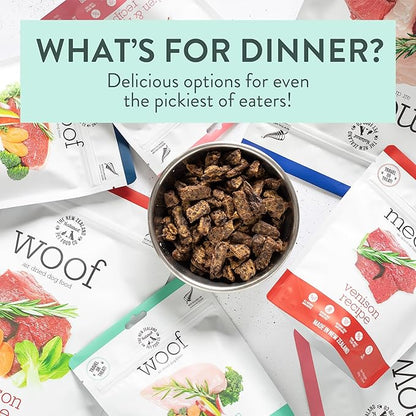Wild Venison - Air Dried, Toppers, High Protein, Natural Limited Ingredient Recipe Dry Dog Food - 3.5 oz