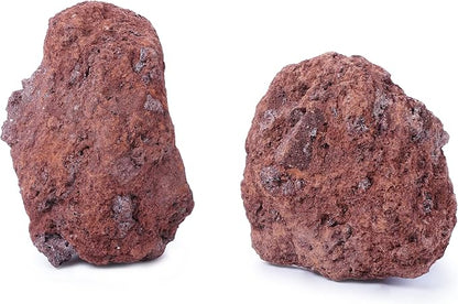 LANDEN Red Lava Stones (16lbs,3~10inch,11pcs) Aquarium Rock for Aquascaping Terrariums, Paludariums,Vivariums, Reptile and Amphibian Enclosures, Fish Tank Decoration Landscape Stone
