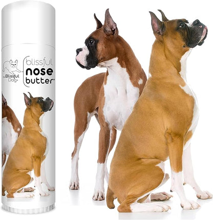 The Blissful Dog Show Boxer Nose Butter for Dry, Cracked Skin, Lick-Safe Dog Nose Balm with Moisturizing Shea Butter, Almond, Olive, and Essential Oils, Pet Supplies, Uncented, 0.50 oz.