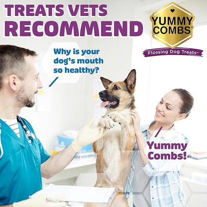 Dog Dental Treats – Vet VOHC Approved – Delicious Chicken Protein – Removes Tartar with Cleaning Comb Shape – Dental Dog Treats for Large Dogs (12oz, 9 Count)