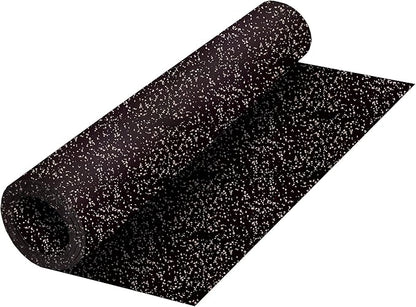 Playsafer Genaflex Rubber Gym Floor Mat, Heavy Duty Commercial Protective Gym Flooring Roll - 8mm Thick (4' X 6', 15% Grey)
