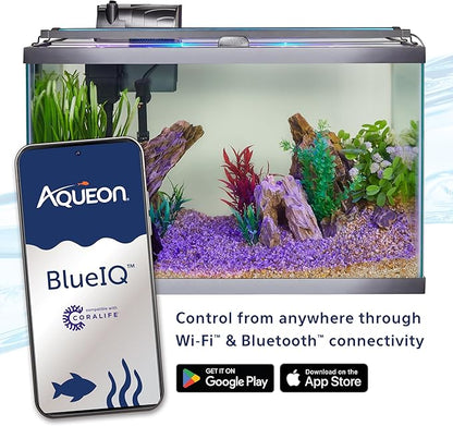 Coralife Fish Tank Aquarium Seascape WiFi/Bluetooth Smart LED Light Fixture, 48-54"