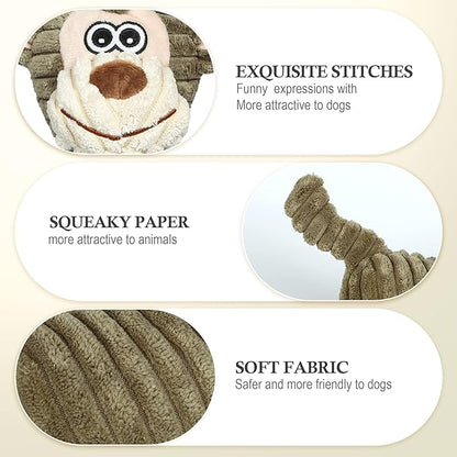 Plush Monkey Squeaky Dog Toy – Stuffed Animal for Small, Medium & Large Dogs