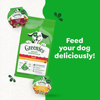 Greenies Smart Topper High Protein Wet Mix-in for Dogs, Beef, Peas & Carrots Recipe in Vitabroth Broth - Bone Broth + Vitamins E & B1, 10 Count