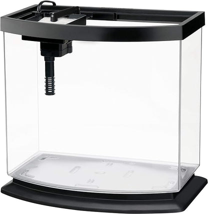 Aqueon LED MiniBow Small Aquarium Fish Tank Kit with SmartClean Technology, Black, 2.5 Gallon