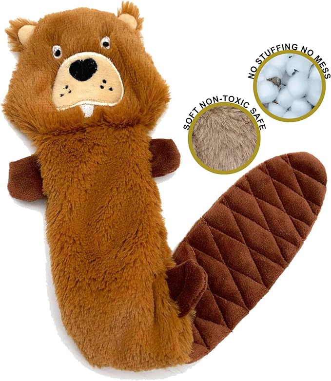 Jalousie Stuffingless Dog Crinkle Toys – No Stuffing Squeaky Set for Medium & Large Dogs